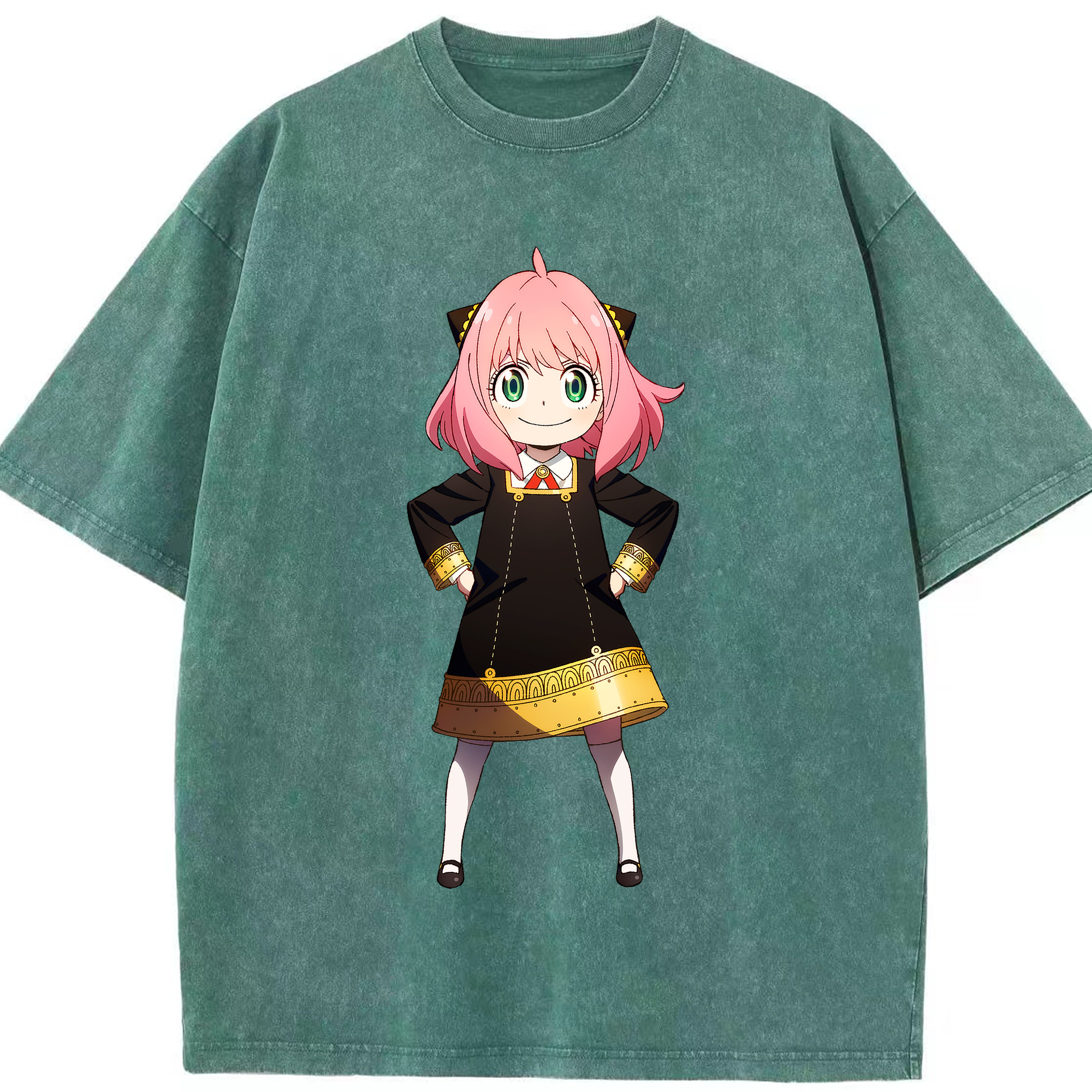 （画像用） SPY×FAMILY间谍家家酒 綿100% ヴィンテージ風 半袖Tシャツ（フロントプリント）